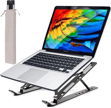 Benlangen Masa i in Diz st  Bilgisayar Stand  - Al minyum Ayarlanabilir Katlanabilir Ta nabilir Diz st  Y kseltici, Ergonomik Diz st  Bilgisayar Tutaca , Havaland rmal  So utmal  Bilgisayar Stand ,