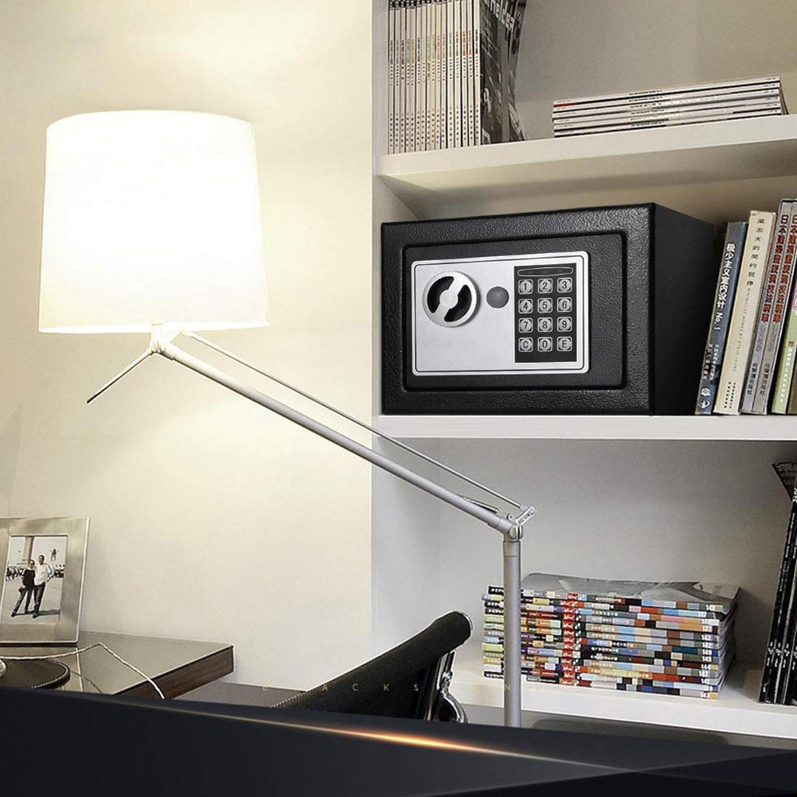 16 Litre Electronic Safe Box With Key, 35 X 25 X 25cm, High Security Safe Money