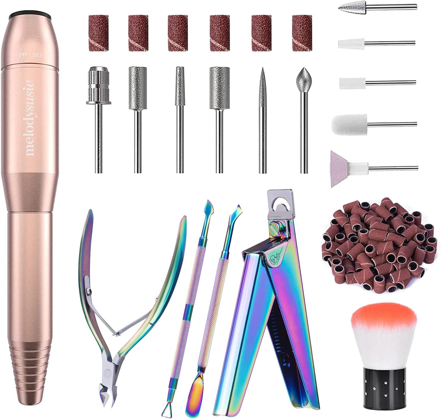 MelodySusie Electric Nail Drill Machine 11 in 1 Kit with