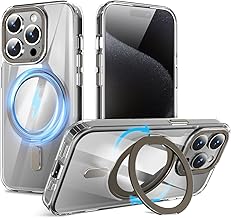 QUEASON [iPhone 15 Pro MagSafe Compatible Case] 360° Rotating Stand Wireless Charging Compatible iPhone 15 Pro Case with Ring US Military MIL Standard iPhone 15 Pro Case Magsafe Super Strong Magnet