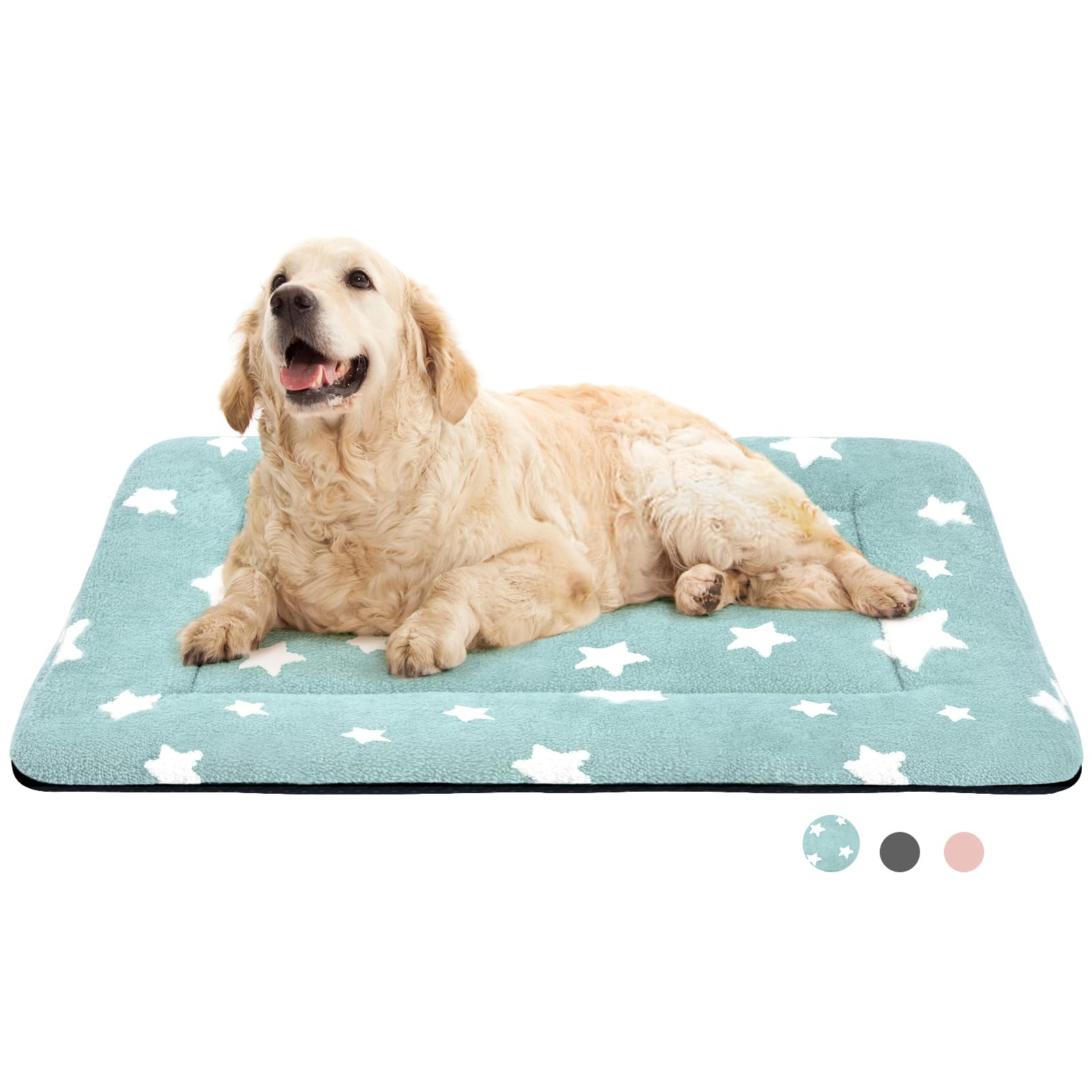 MORA PETS Pink Dog Bed Mat with Stripe for 30inch Large Crate