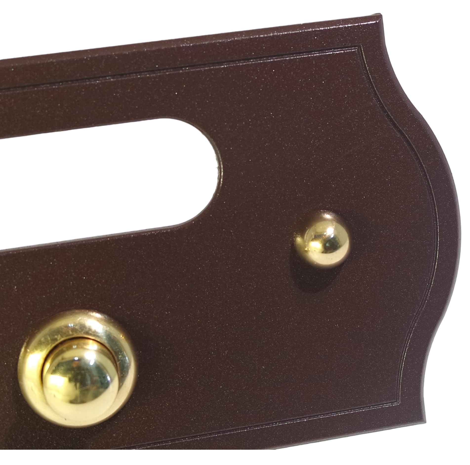 Neroni Mameli Campanello in Ottone Verniciato Marrone Bistro per Esterno abitazione - Porta Ingresso Casa, con Pulsante Elettrico - Modello Aurelio - Made in Italy