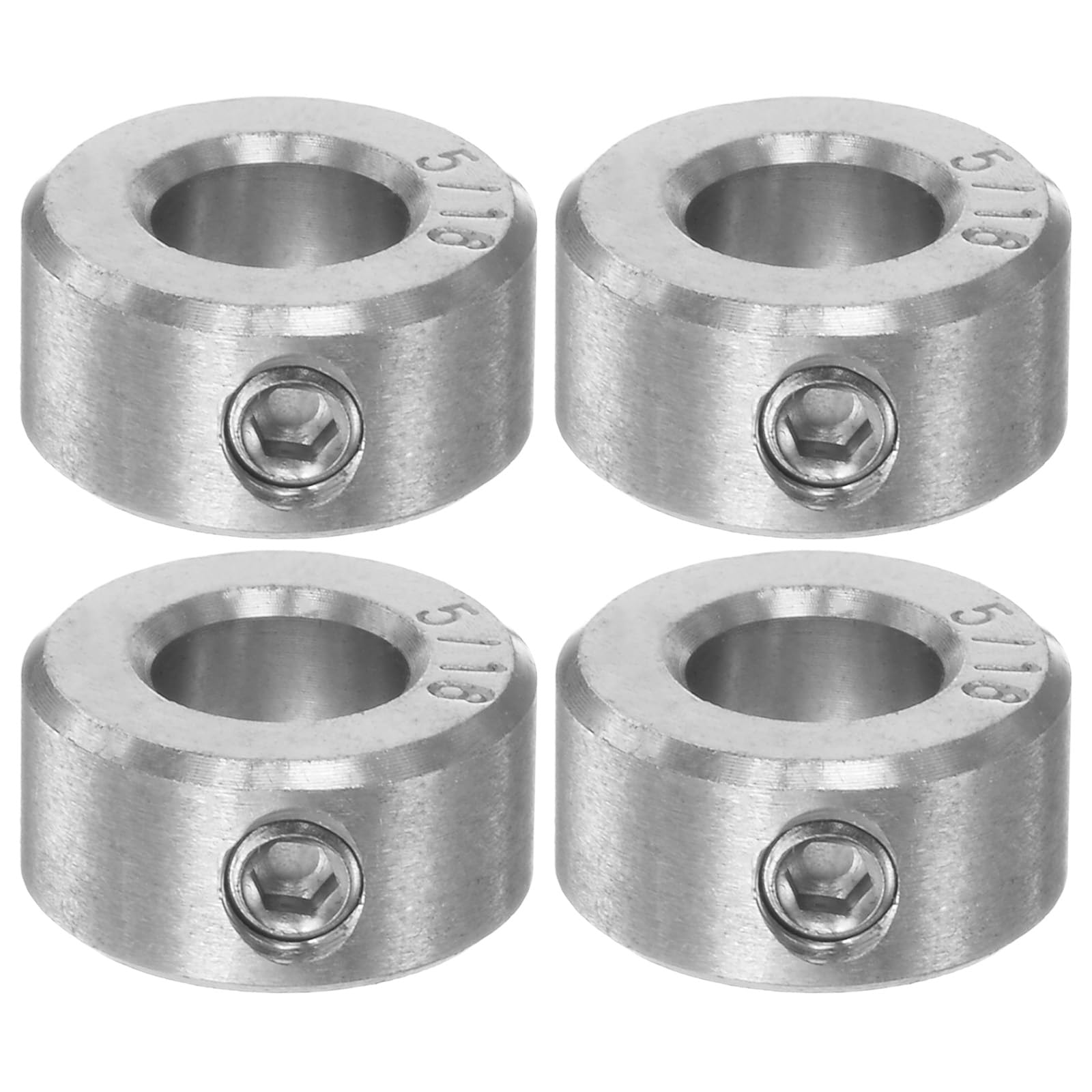 HARFINGTON 4pcs Shaft Collar 5/16" Bore 5/8" OD 5/16" W 304 -1
