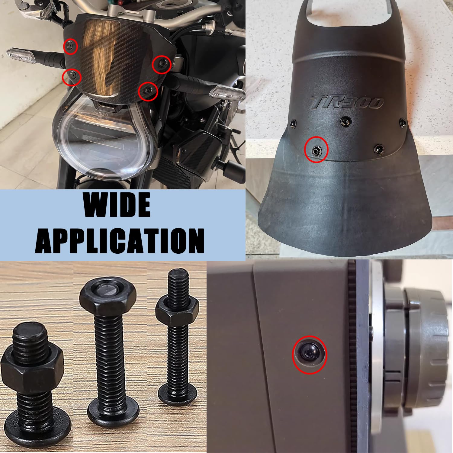 WeqeYent Black M4 M5 M6 Stainless Steel Nuts and Bolts Set, Flanged Button Head Socket Cap Bolts with Wrenches - Image 4