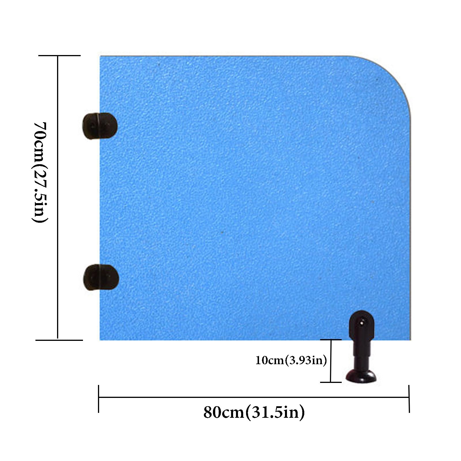 Divisorio per orinatoio per bambini, 69,8 x 80 cm, giallo, ideale per scuole, asili, famiglie, servizi igienici pubblici, design robusto e sicuro