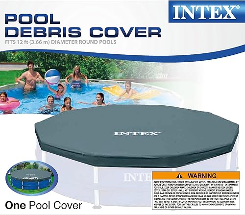 Miniatura 7 de Intex Cubierta redonda de 12 pies x 30 pulgadas para piscina sobre el suelo y Intex de 12 pies