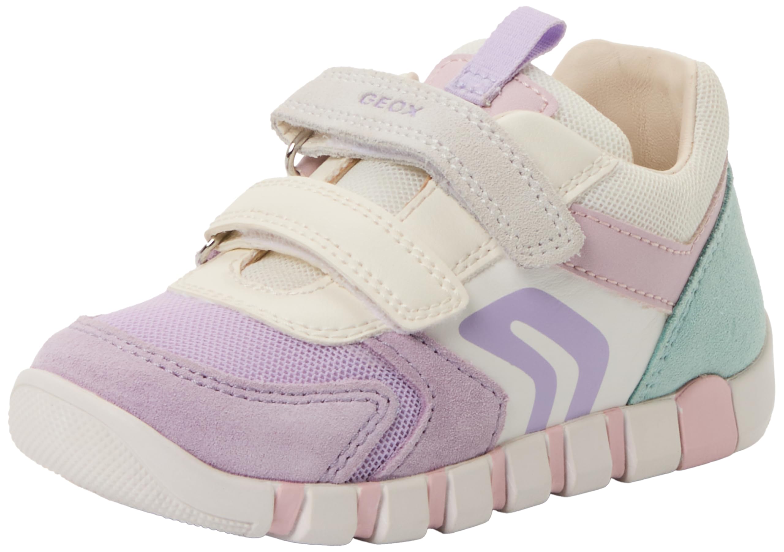 Geox Girls Lavender/White B Iupidoo Infant Sports Trainers Colour: : Size 8.5 Kids