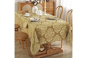 SASTYBALE Damask Gold Fancy Tablecloth