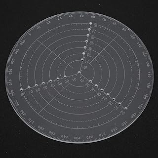 8" Round Center Finder Compass Transparent Acrylic, Easily Identify Center or Draw Circles, Lathe Work and Woodturners, for Woodworking Lovers