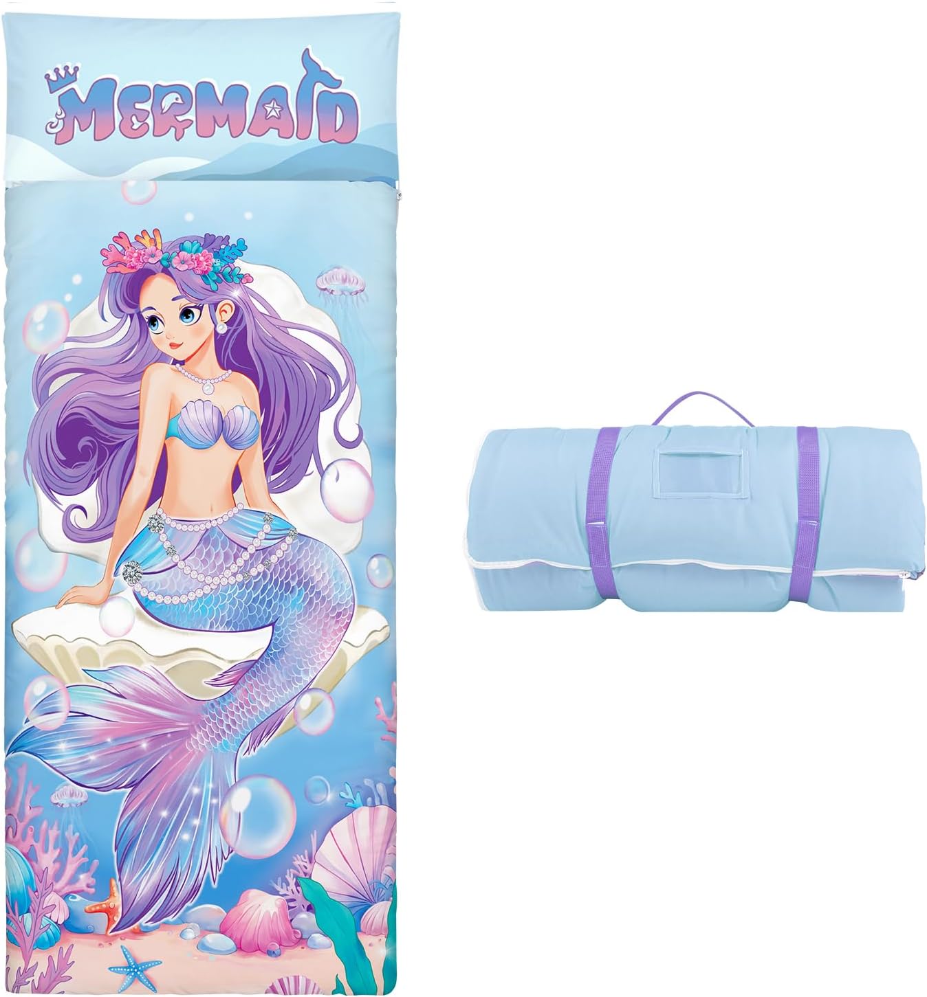 Sleeping Bag for Boys Girls,Nap Mat for Kids with Removable Pillow,Warm Toddler Slumber Bag for Bedroom Daycare Kindergarten,Gift for Birthday Christmas