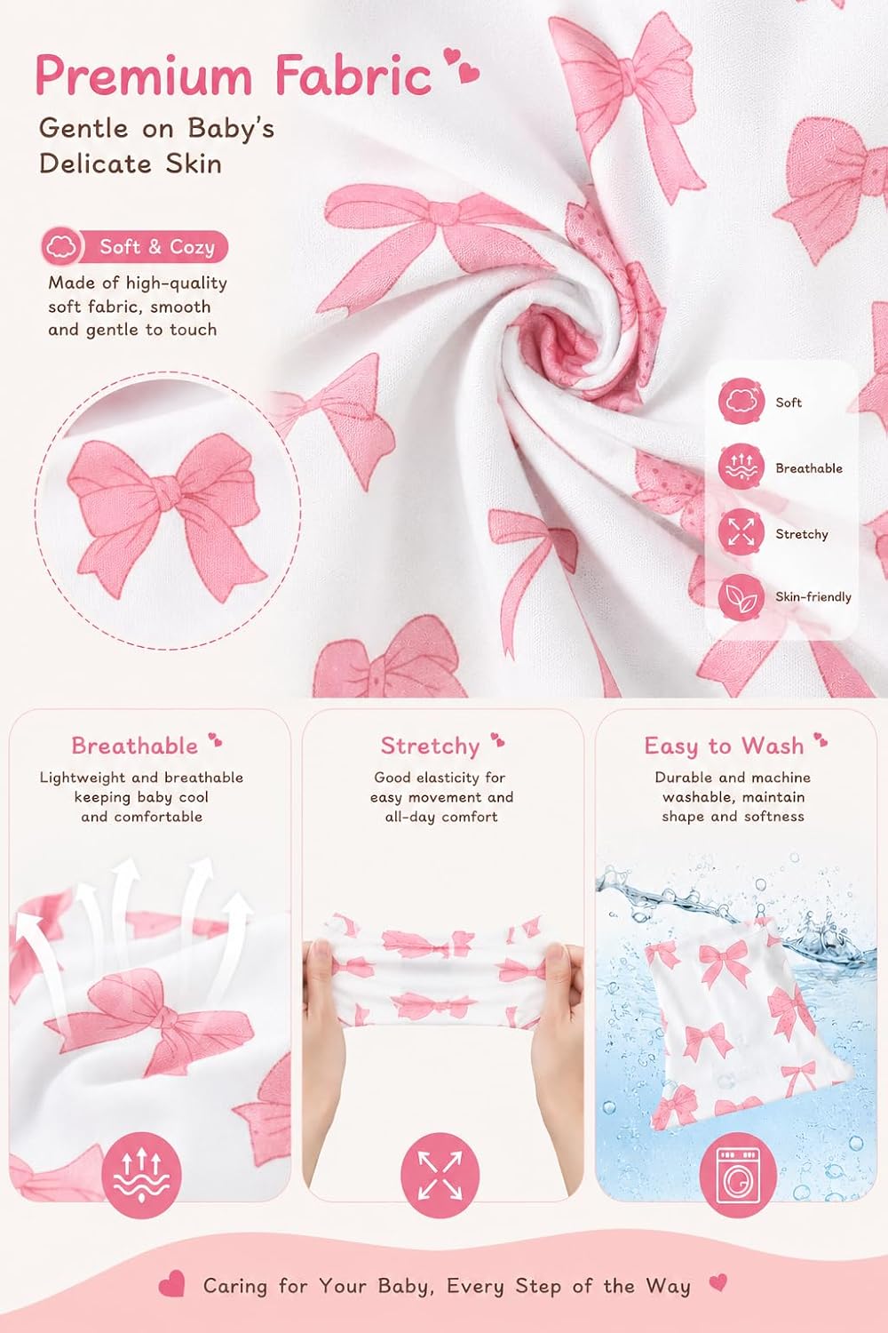 Renotemy Newborn Baby Girl Clothes Fall Winter Outfits Preemie-12Months image 5
