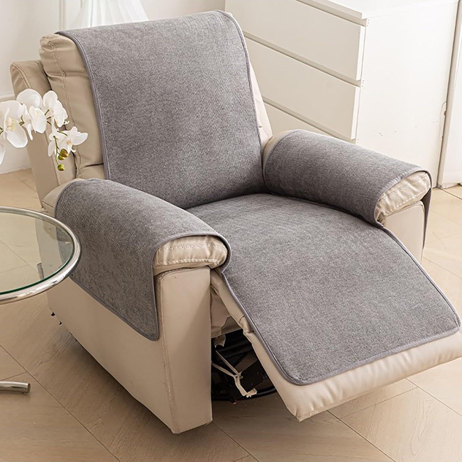 Funda Sillón 1 Plaza Antideslizante Lavable, Protector De Sofá Individual