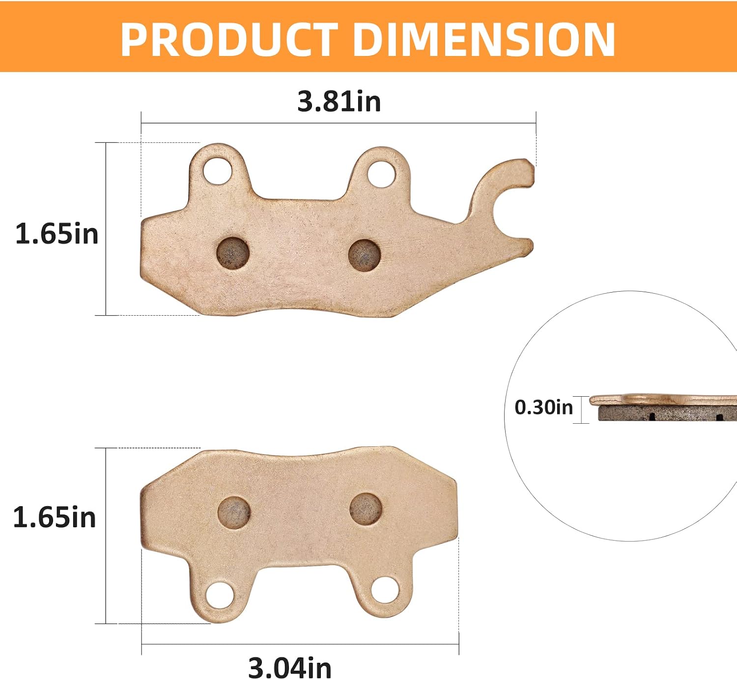 Front Brake Pads Sintered for Kawasaki Brute Force 650 750 4x4i Teryx 750 Bayou 300 400,OEM# 43082-0022 43082-0023 43082-0069 43082-0082