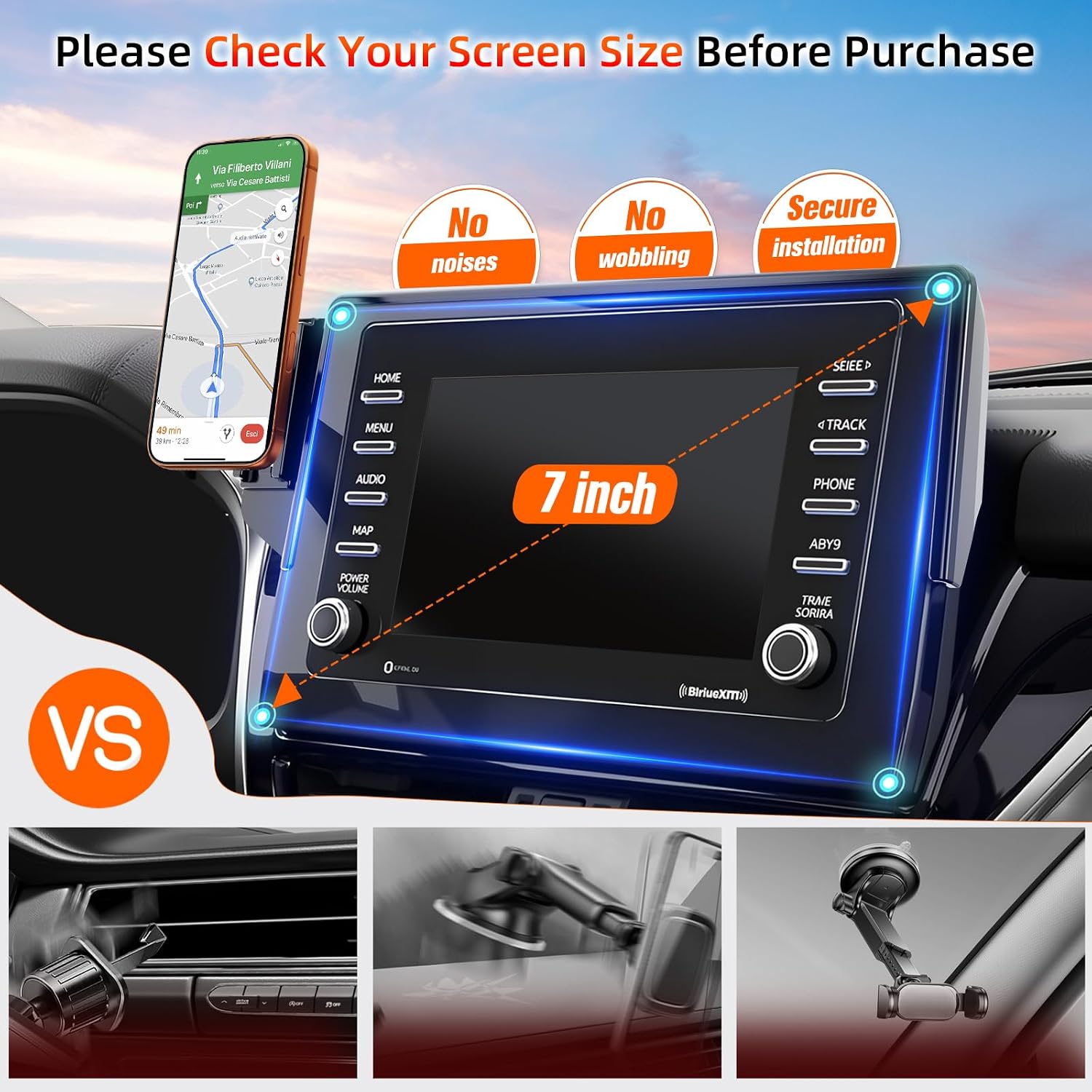 Magnetic Phone Holder for Toyota Camry 2021-2024 7-Inch Screen, for MagSafe image 4