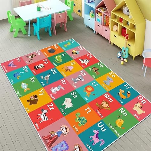 ABC - Alfombra educativa del alfabeto, alfombra de juegos divertidos para niños, sala de juegos, aula, antideslizante, lavable, alfombra de suelo ABC - Alfombra educativa del alfabeto, alfombra de juegos divertidos para niños, sala de juegos, aula, antideslizante, lavable, alfombra de suelo