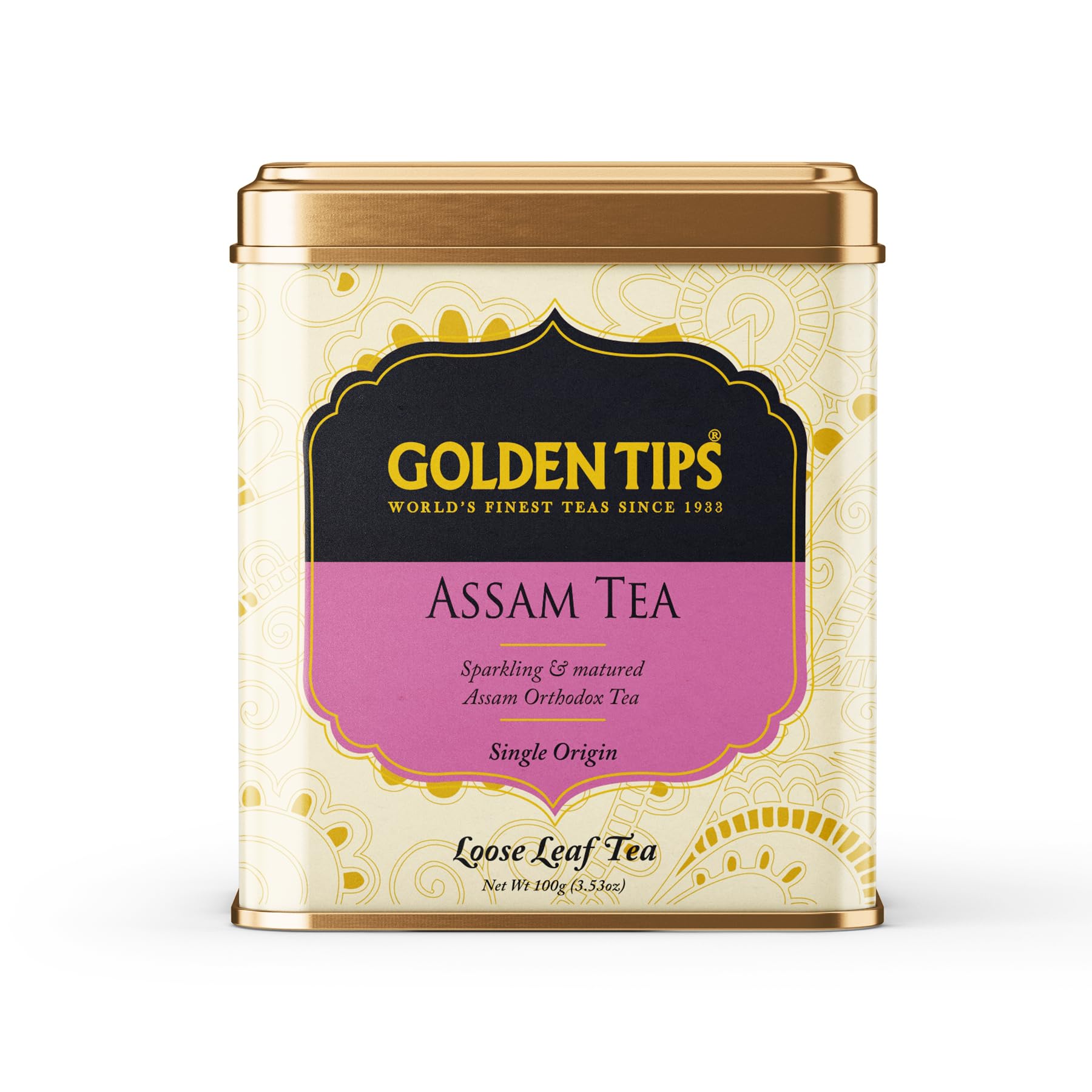 Golden Tips Garden Fresh Assam Long Leaf Black Tea (100 Gram, 50 cups)