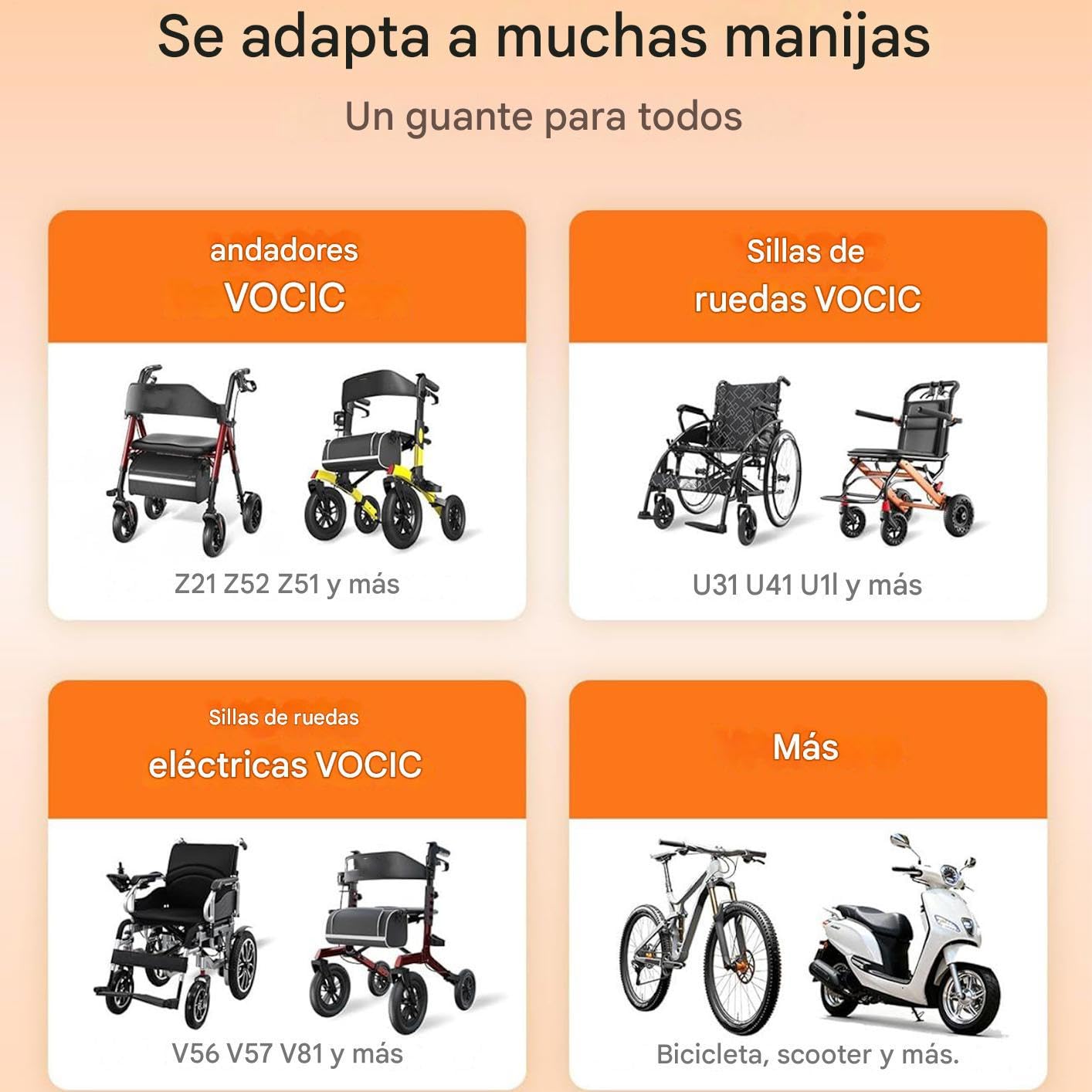 Genérico Guantes para Manillar De Andador Impermeable Y Calentador De Manos | Guantes De Ciclismo Forrados De Terciopelo Con Tiras Reflectantes Para Movilidad Bicicleta Silla Ruedas Andador Clima Frío