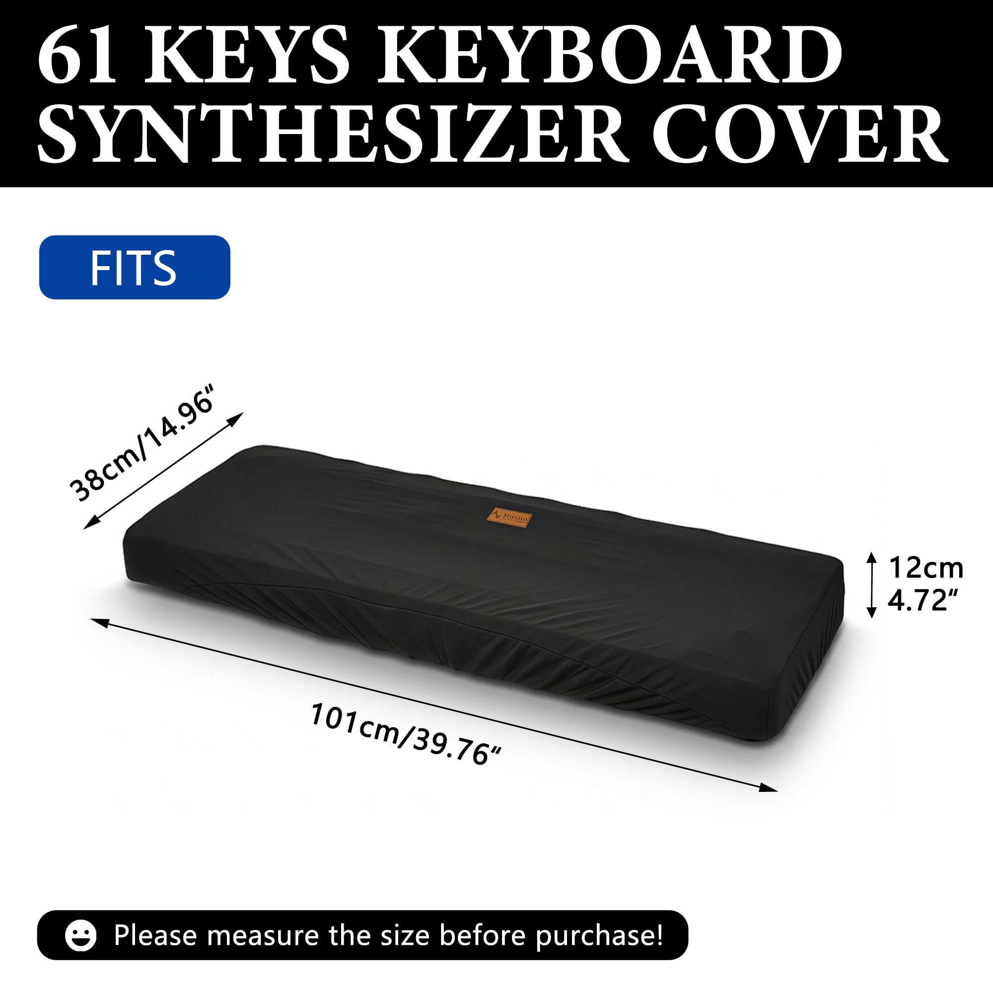 Musiin Pro Shield: Ultimate Stretch-fit Chinlon Keyboard Cover - Water & Dust Resistant, Compatible with Korg Pa5X61-Key Workstation