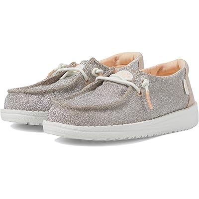 Женские кроссовки Hey Dude Kids Wendy Metallic Sparkle (Toddler) rose gold