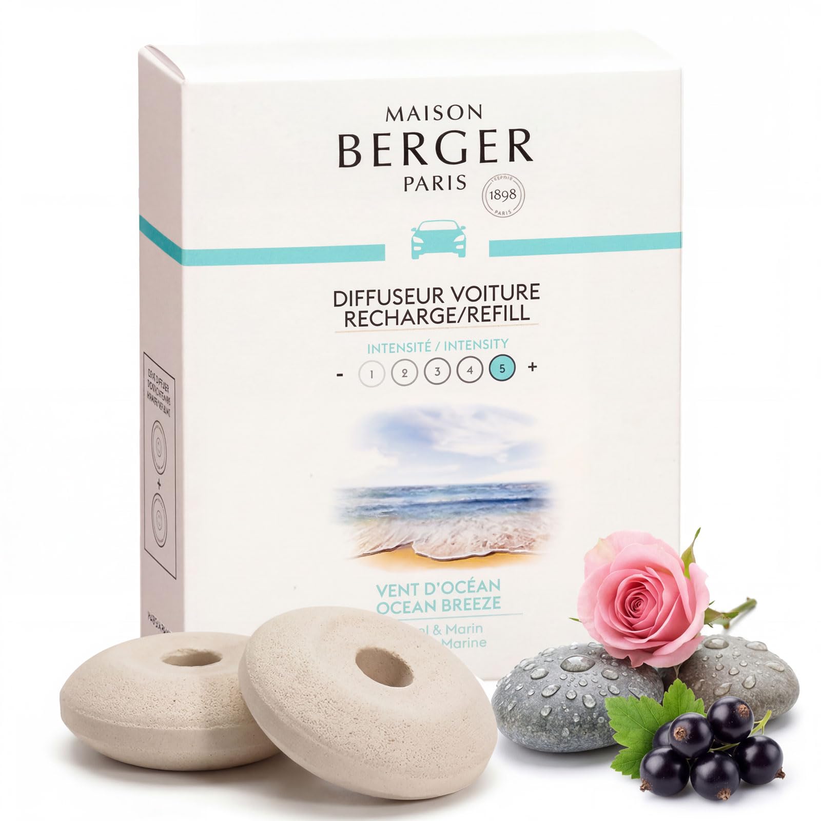 LAMPE BERGER Refill Car Diffuser Set Fragrance Refreshing Ocean Breeze