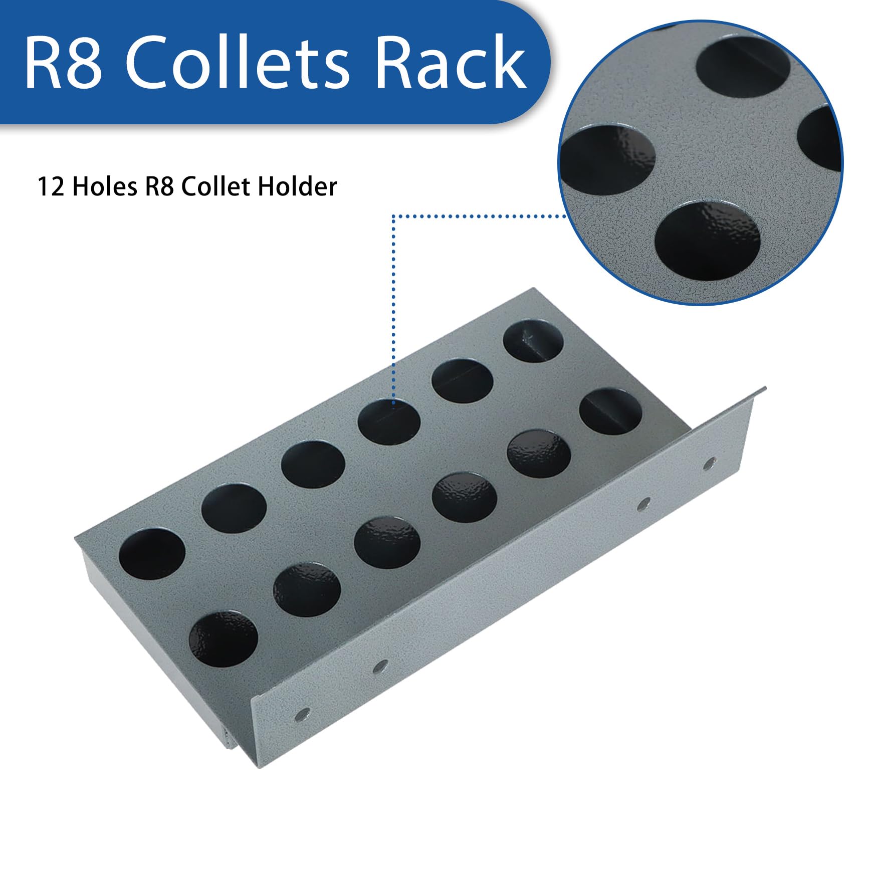 WFLNHB R8 Collet Rack With 12 Holes R8 Collet Holder — Amazon image 4