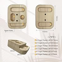 Vista 2 de Tabla de escalada en roca para entrenamiento de escalada como diapasón de escalada con jarras, pendientes y bordes, bolsillos como estación