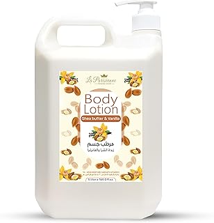 ECOLYTE+ Body Lotion La Parisienne Premium with Vit-E All Skin Types, 48hrs Moisturisation with Fresh Hydrated Skin, For Men & Women - (Shea Butter & Vanilla, 5 Liter)