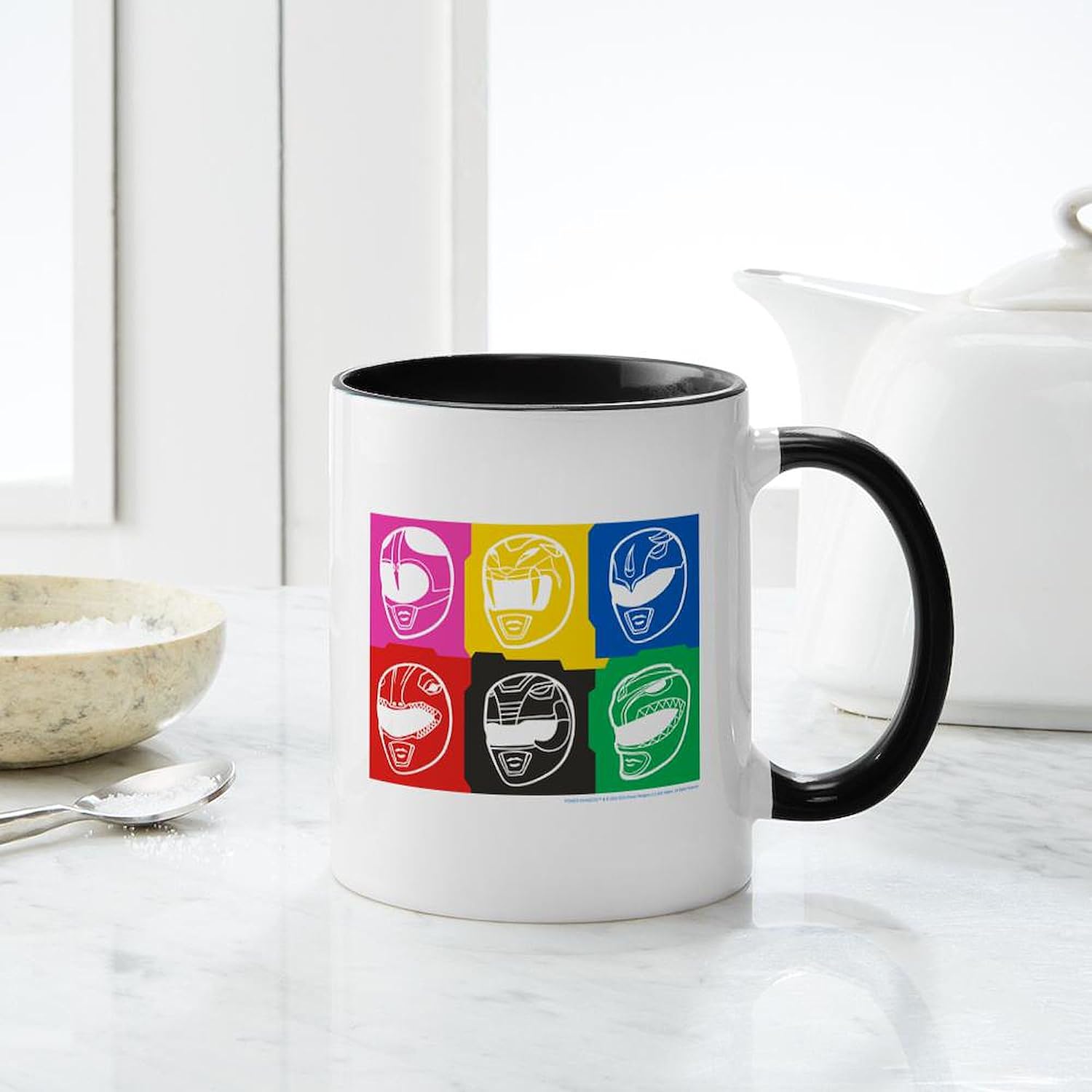 CafePress Power Rangers Helmets 11 Oz Ceramic Mug 11 oz (325 ml) Ceramic Coffee Mug