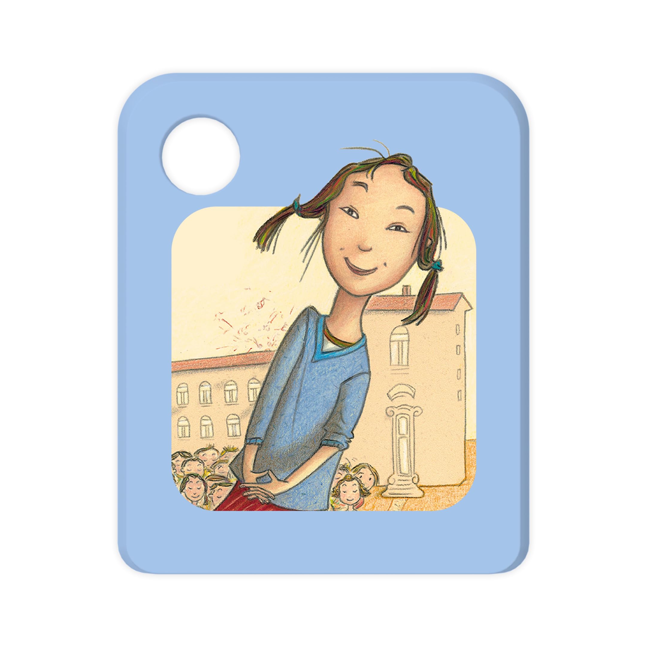 Galakto Ella in der Schule, 1 Galakto Token - Blue, 2 Headphone Jacks, MP3, Child-Friendly, 3.5mm Audio Jack