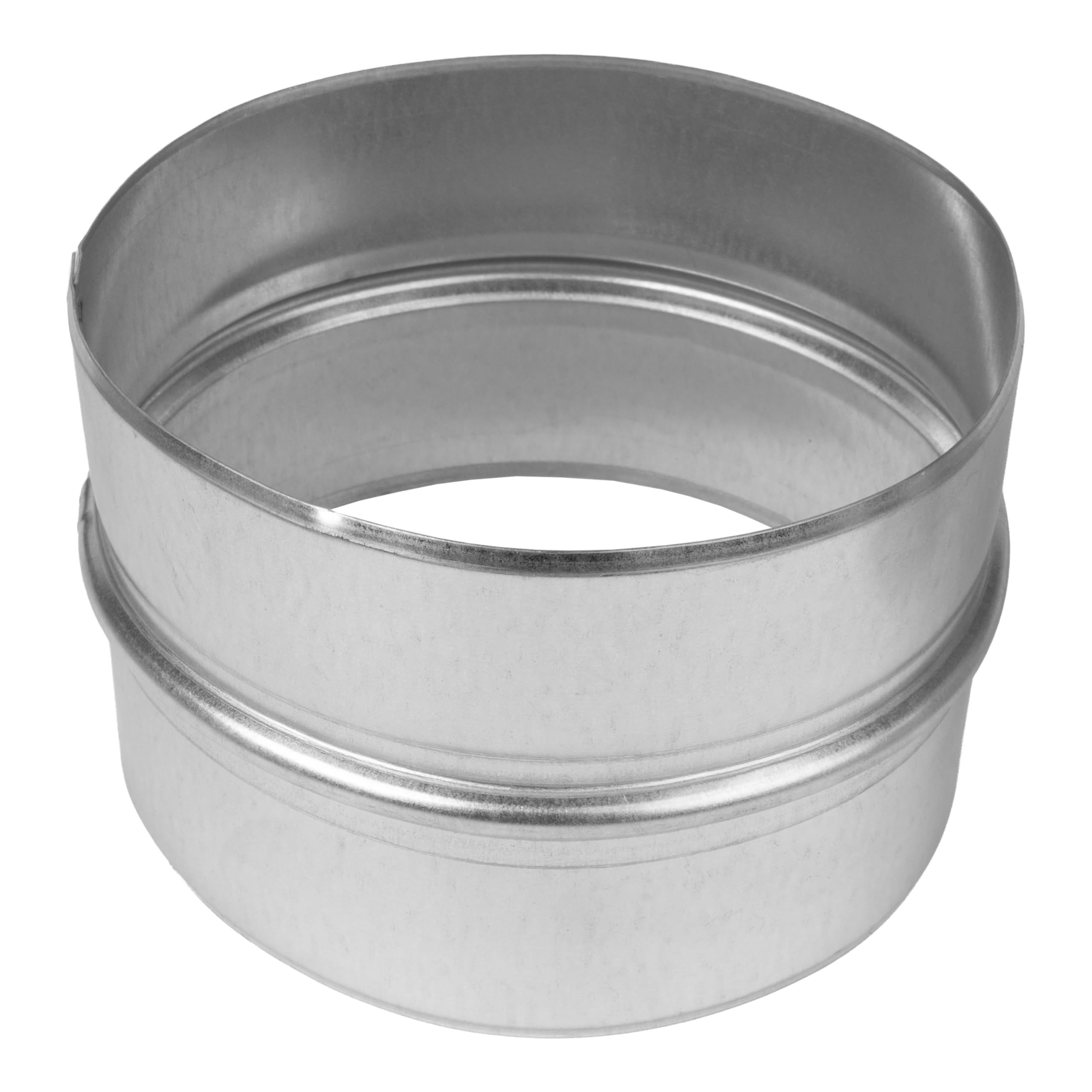 Repa Market Men's Silver 6 Inch / 150Mm Ducting Pipe Connector - Galvanised Round Fit Duct Connectors For Metal Ducting Pipe - Inline Duct Coupler For Indoor, Outdoor - Dryer Hose, Tumble Dryer Hose Connector