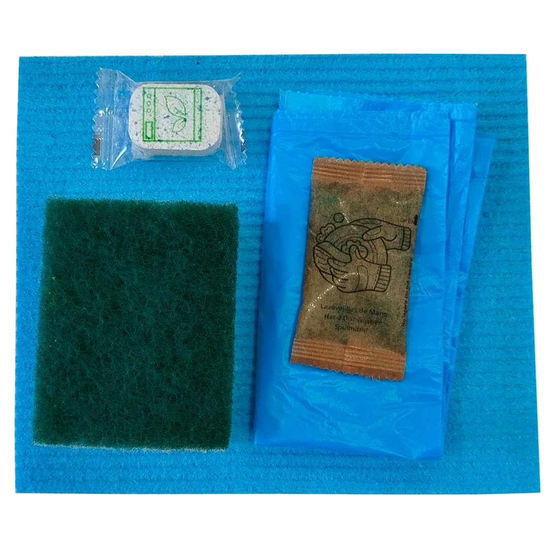Clim Profesional 50 Kit Limpieza Cocina Apartamentos Turísticos Embolsados. Caja 50 kits para Alojamientos y Hoteles Limpieza Cocina Embolsados.