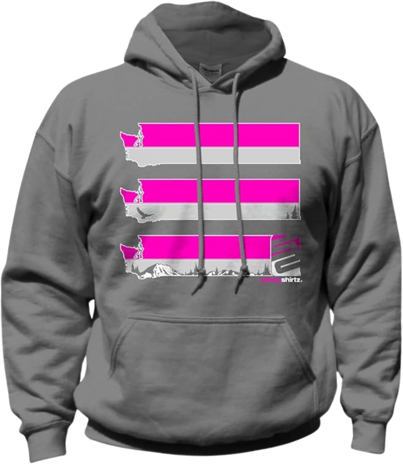 SafetyShirtz Men's Washington State Hi-Vis Safety Stripe Tee and Hoodie