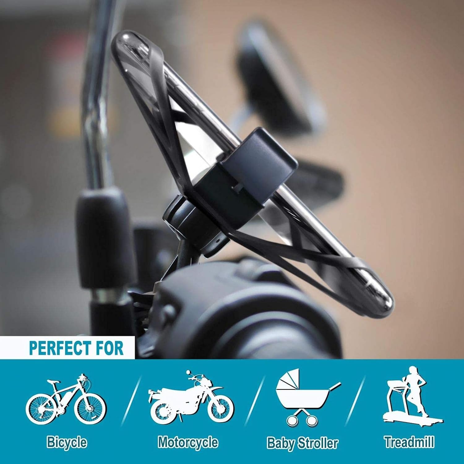 Bicycle Mount Handlebar Silicone Holder Bike for Moto G Stylus 5G (2022), Non-Slip Strap Shockproof Compatible with Motorola Moto G Stylus 5G (2022)