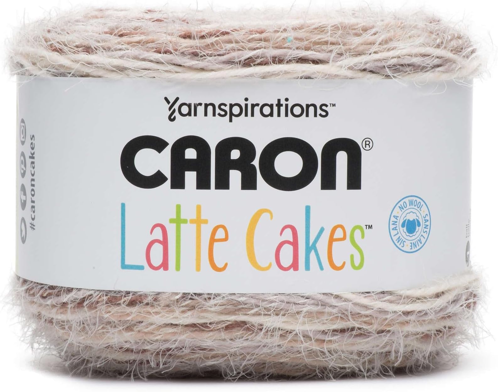 CaronLatte Cakes Self-Striping Yarn, 8.8 oz. / 250g, 530 Yards / 485 Meters (Coconut Cream 291222-22013)