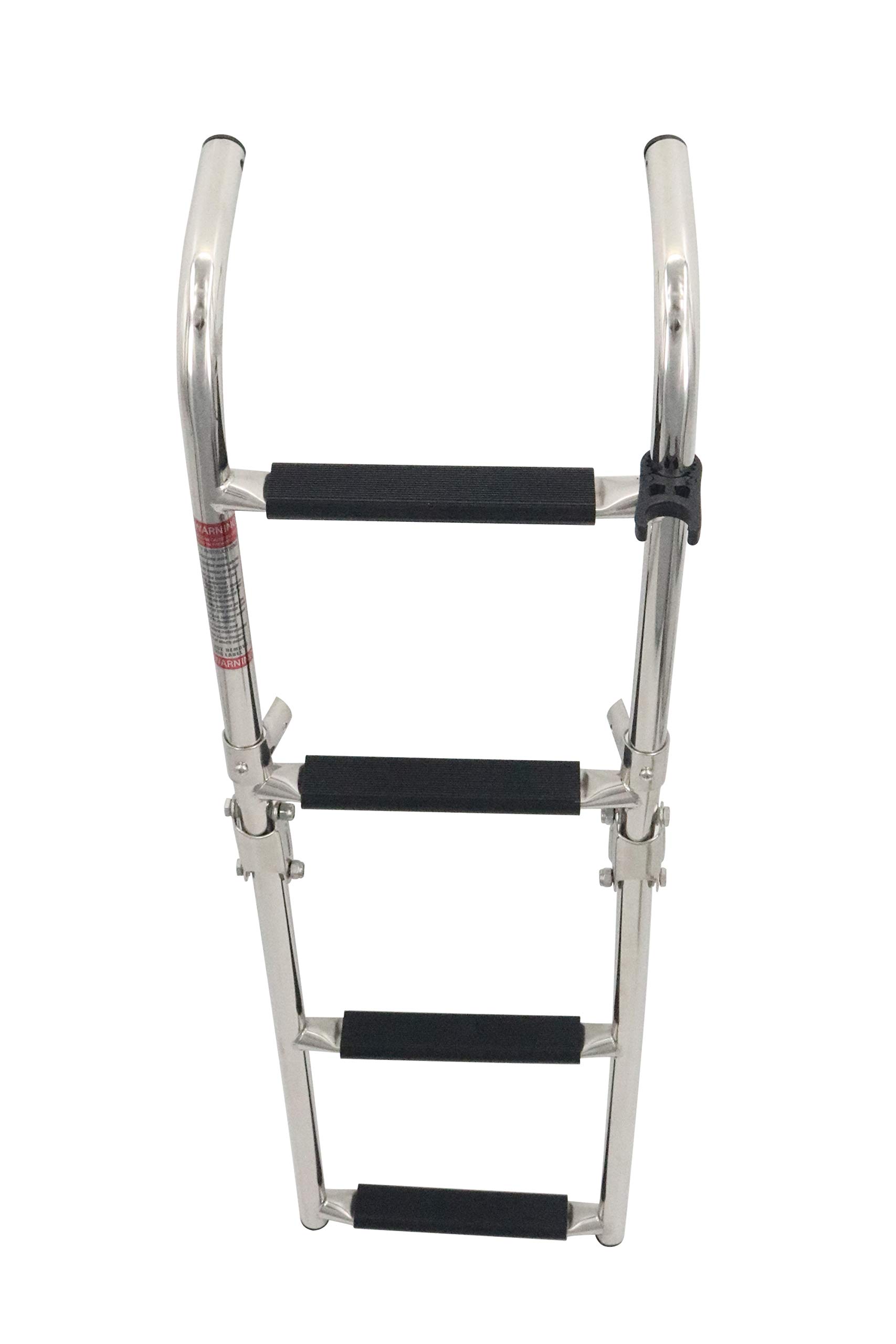 East Kay Stainless Steel 4 Step Folding Boat Ladder Polished 2+2 Step