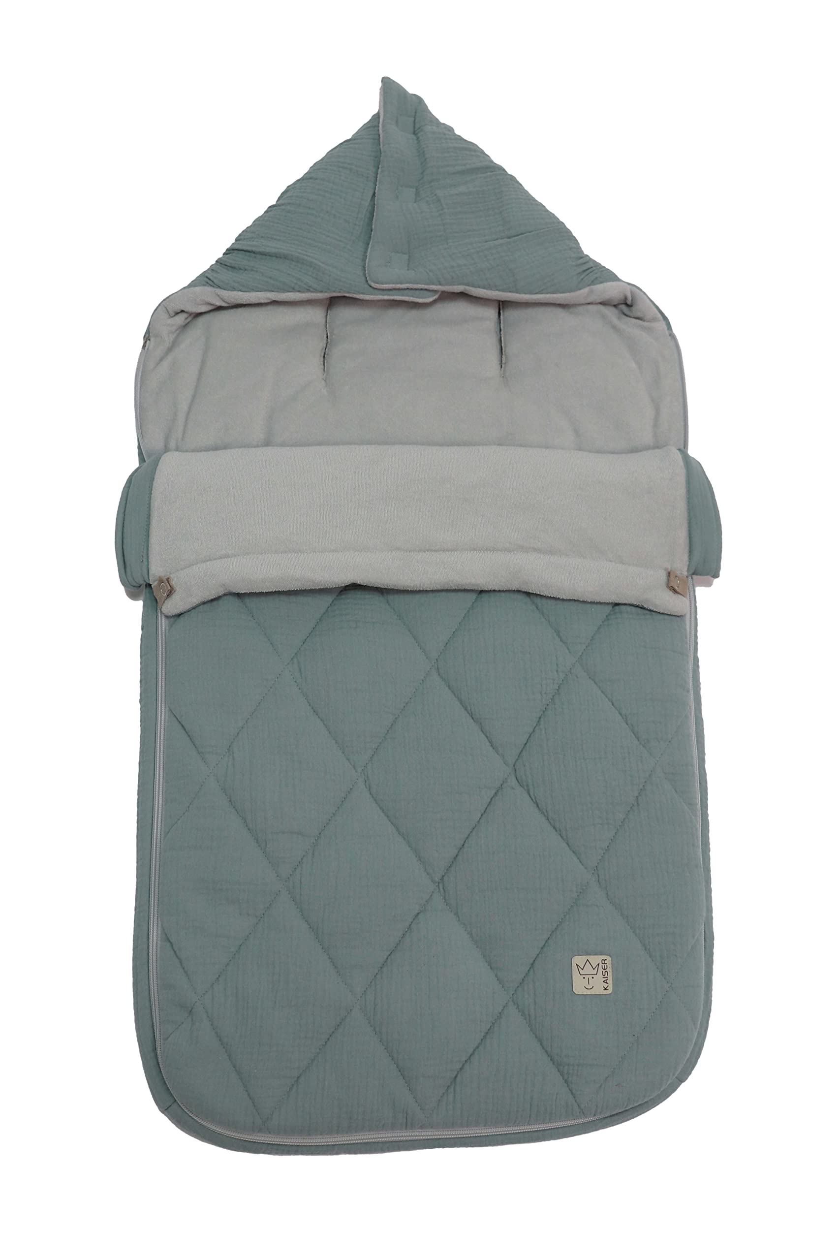 KAISER Anny 65784556 Summer Footmuff Perfect for Warm Days 6-36 Months Colour Slit Green