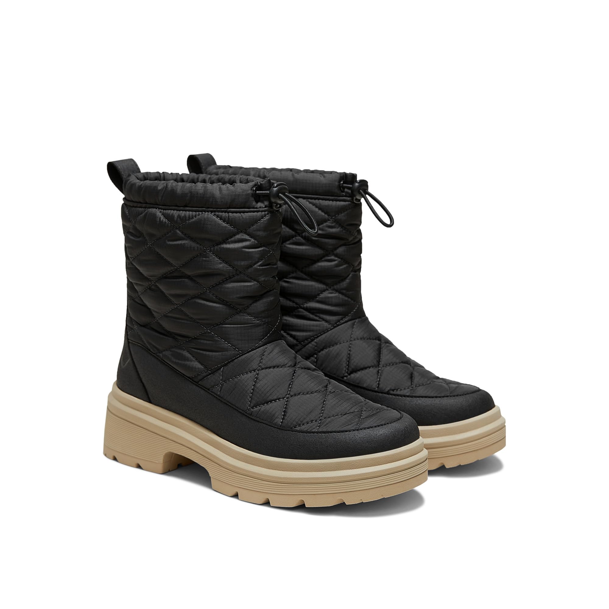VIVAIA Theo Womens Quilted Waterproof PufferTherm Warm Boots Comfortable Lightweight Platform Winter Snow Ankle Booties