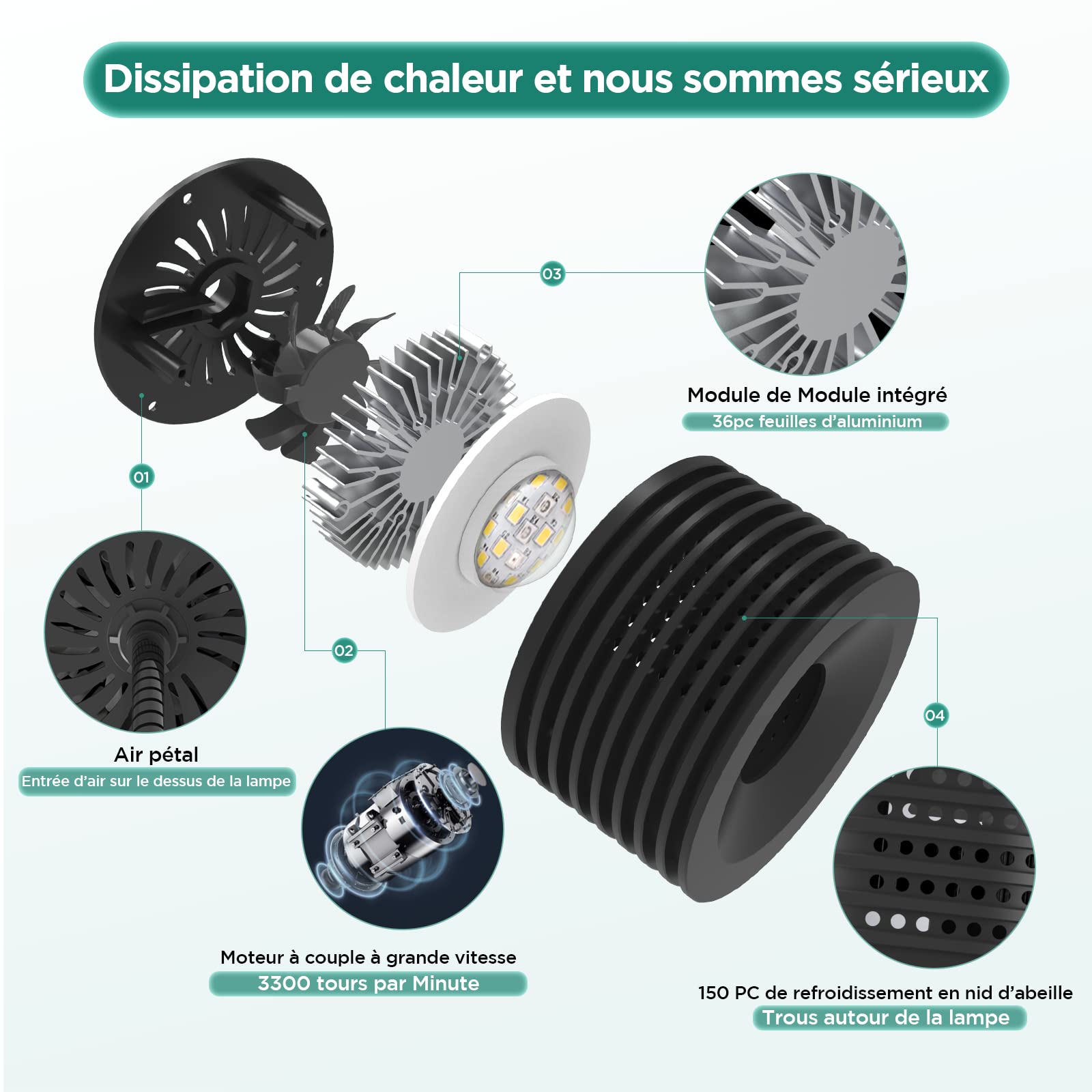 Lominie Lumière LED D'aquarium, Asta 20 Nano Dimmable Lumières Planté LED d'eau Douce Lamp 6500K pour Plante d'eau Douce Aquarium (F20 Eau fraiche)