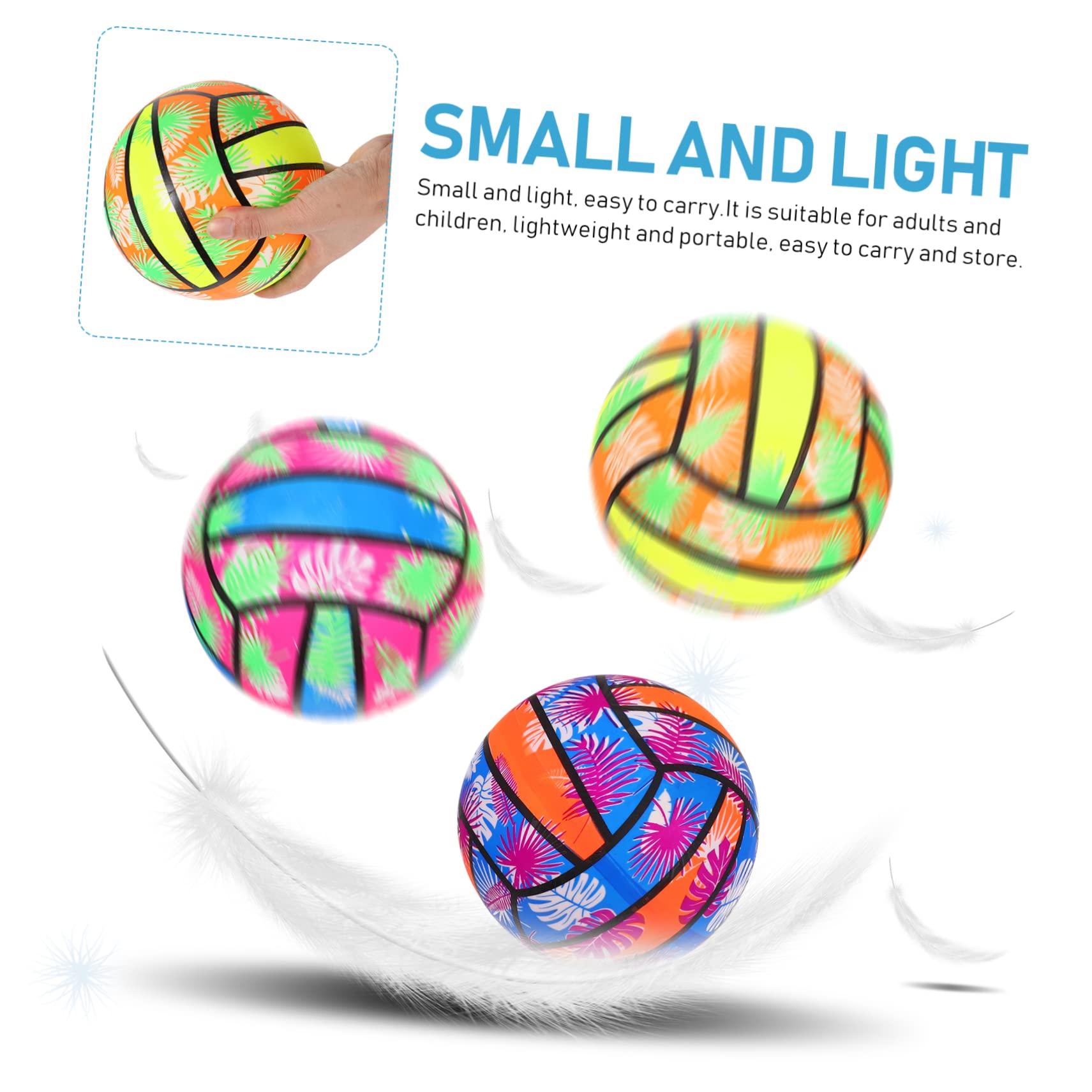 YARNOW 3 Pezzi Pallone Gonfiabile Pallavolo Spiaggia E Piscina 8.7 Pollici Giocattolo Estivo Leggero Portatile Accessori Per Feste E Attività All'Aperto