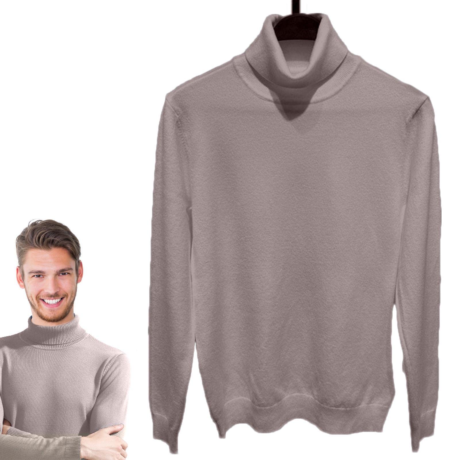 JoZorro Uomo Dolcevita Maglione Manica Lunga Collo Alto