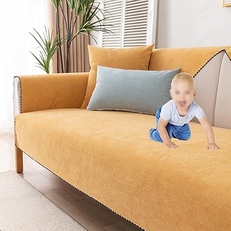 Amazon ソファーカバー マルチカバー 犬猫対策 肘付き 防水 替えソファカバー 防塵 滑り止め 汚れ防止 傷防止 爪とぎ防止 四季適用 洗える クッションカバー モジュラーソファ保護カバー Yellow 90 70cm ソファカバー マルチカバー オンライン通販
