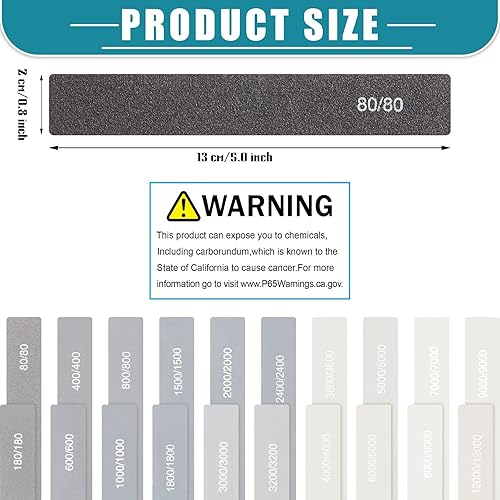 Miniatura 2 de Honoson 20 unidades de palos de lijado para modelos de plástico, palos de pulido surtidos de metal y madera, accesorios para modelos, manualidades