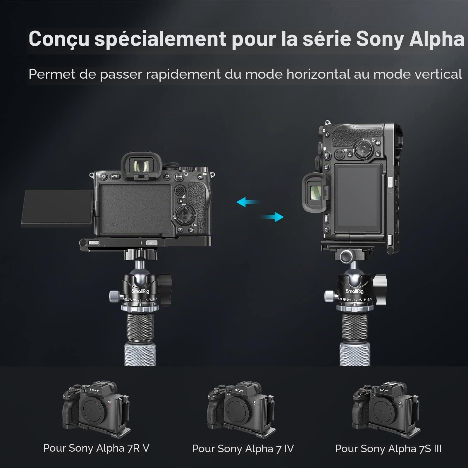 SMALLRIG Support en L Pliable pour Sony A7V - 3984