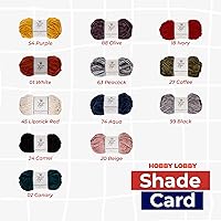 Vista 3 de Yarn Bee - Ovillo de hilo voluminoso para ganchillo y tejer, madeja de hilo suave, 80 yardas de hilo 100% poliéster para tejer mantas, sombreros