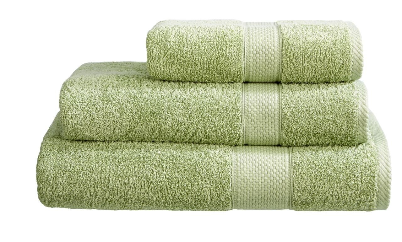 SHL - 100% Turkish Cotton 4 Piece Towel Bale Set 500 Gsm - 2 Hand Towel + 2 Bath Towels (Sage Green)