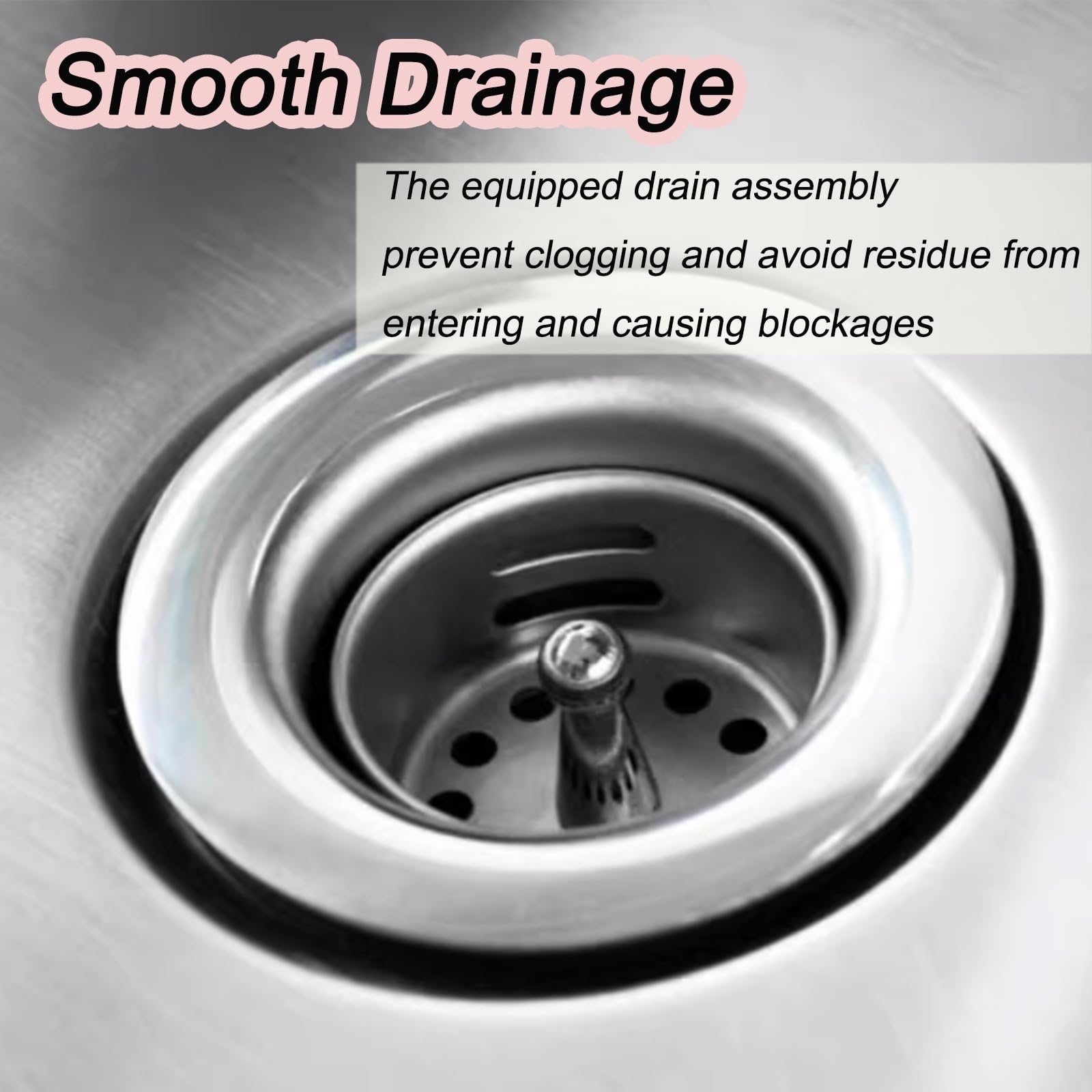 Fregadero Portatil Camping, Fregadero Pequeño de Pared con Grifo de Agua Fría y Caliente, Lavabo Caravana de Acero Inoxidable con Desagüe para Autocaravanas, Barcos