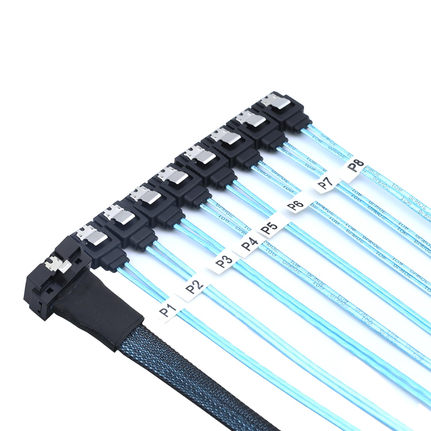 PCI-E Ultraport Slimline SAS 4.0 LP SFF-8654 8i 74-pinowy do 8X SATA 7-pinowy kabel wewnętrzny serwera 1 m