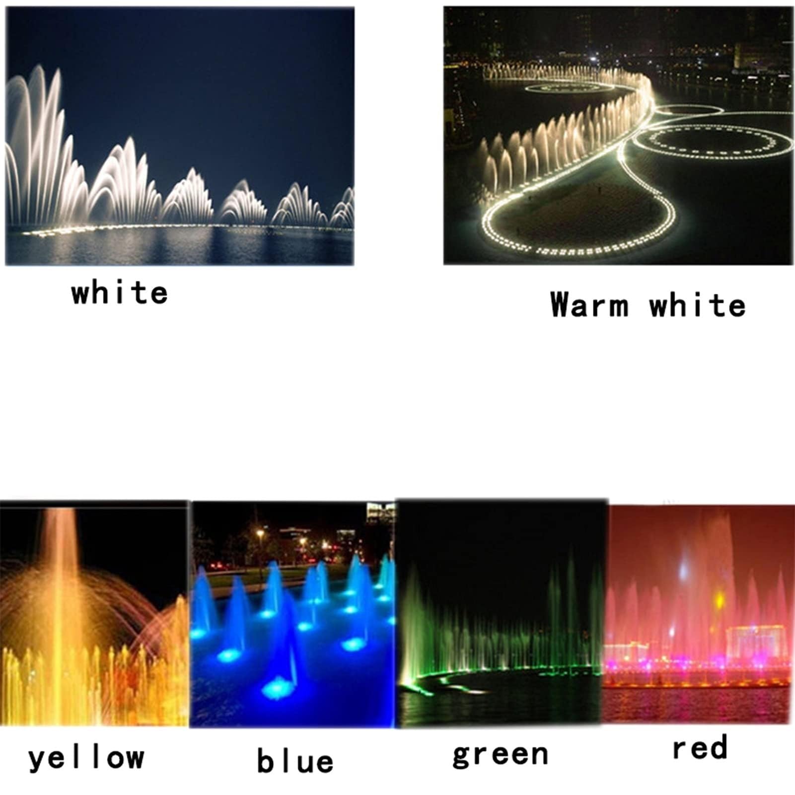 CNCEST Pool Light Underwater LED Light RGB Pool Light Color Change Submersible LED Light For Swimming Pool