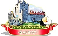 Vista 1 de Imán de Irlanda Galway para nevera de madera 3D, monumentos de viaje, coleccionables, recuerdos, decoración hecha a mano, 2