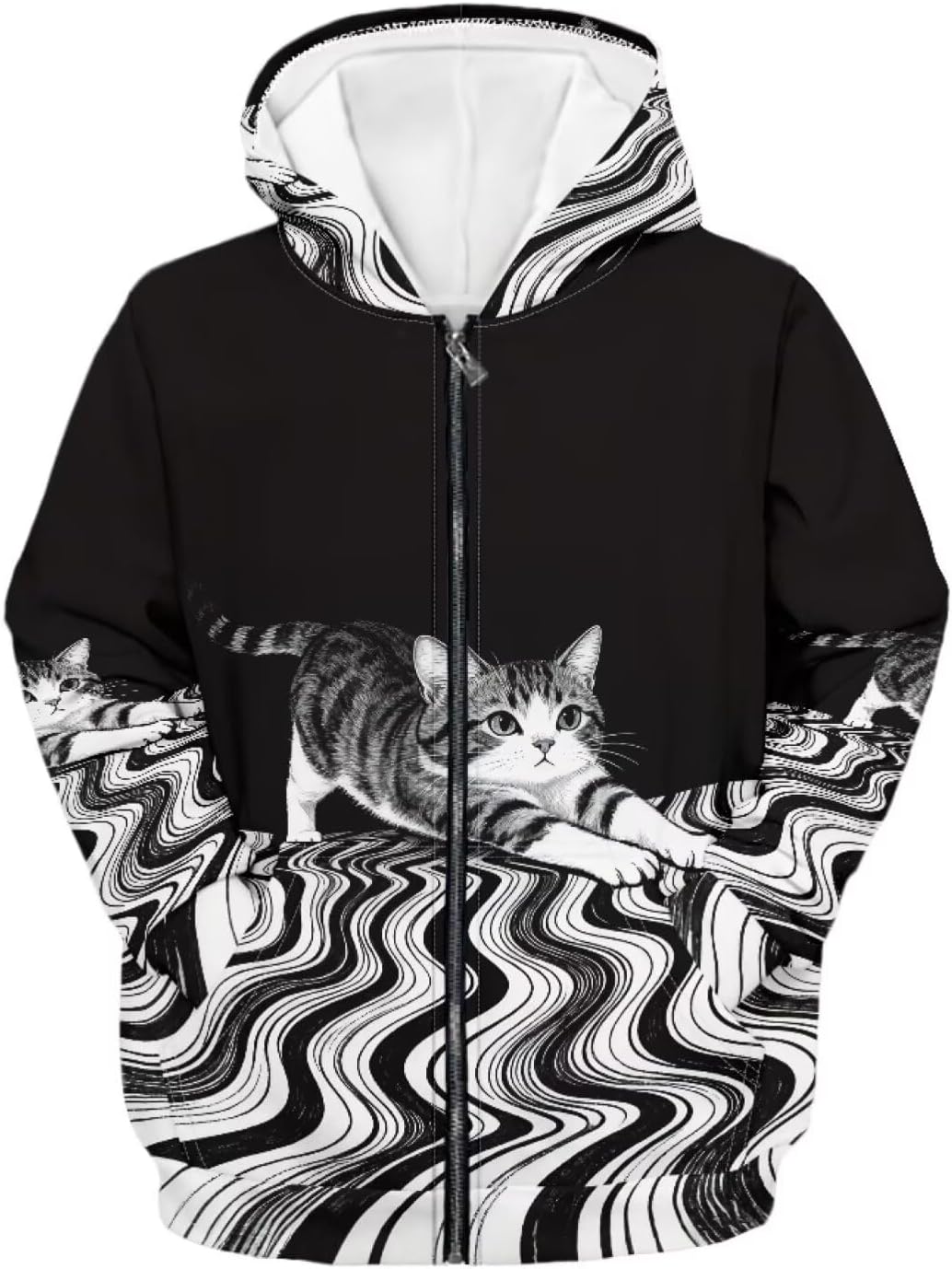 Girls Zip Up Hoodies Novelty Graphic Lightweight Sweatshirt